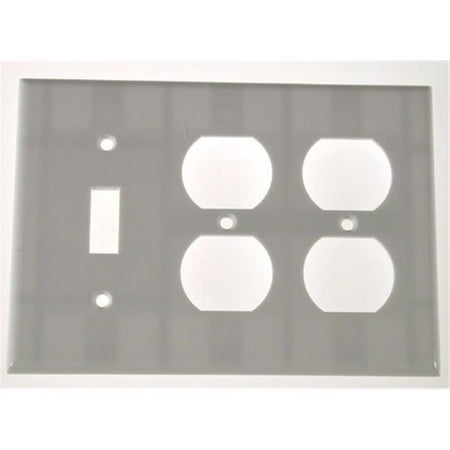 Leviton 002-88047-0 3-Gang White Combo 1-Toggle /& 2-Duplex Receptacle Wallplate